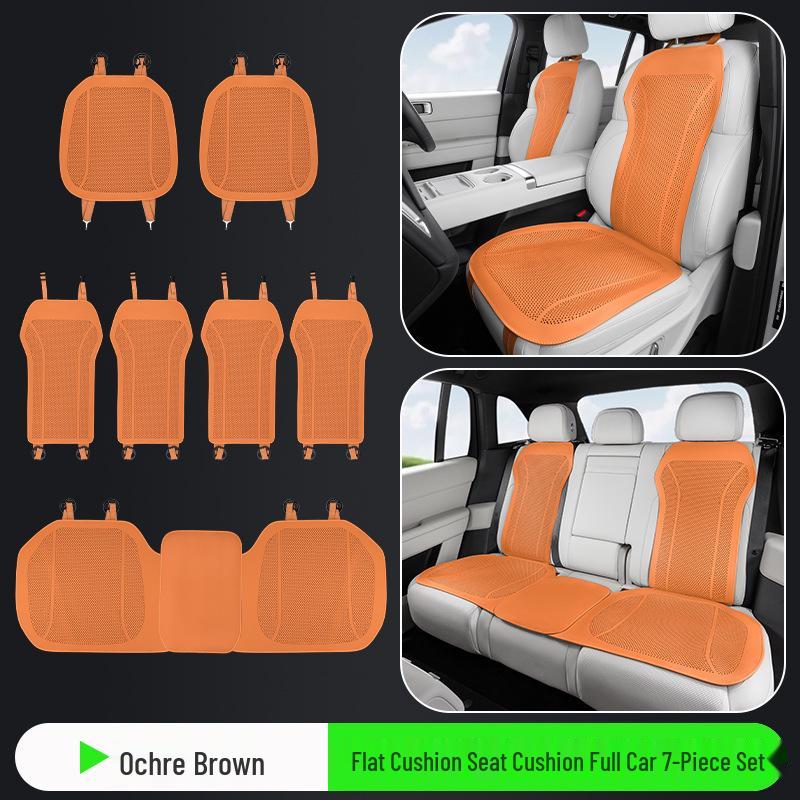 Universal Perforated Breathable Car Seat Cushion for Five-Seat Vehicles - Year-Round Ventilation