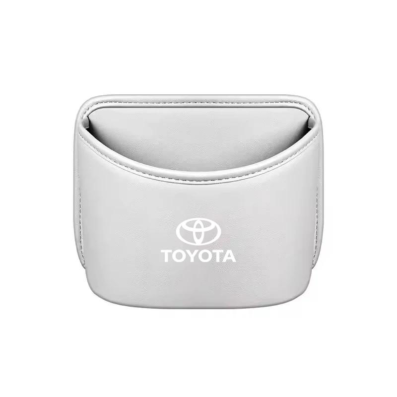 Car Door Storage Box PU Leather Auto Seat Back Hanging Trash Can Bin  forToyota Corolla Yaris Prius CHR Aygo Camry Auris Avensis