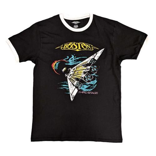 Camiseta Boston Unissex Adulto US Tour ´87 Ringer L branco/preto
