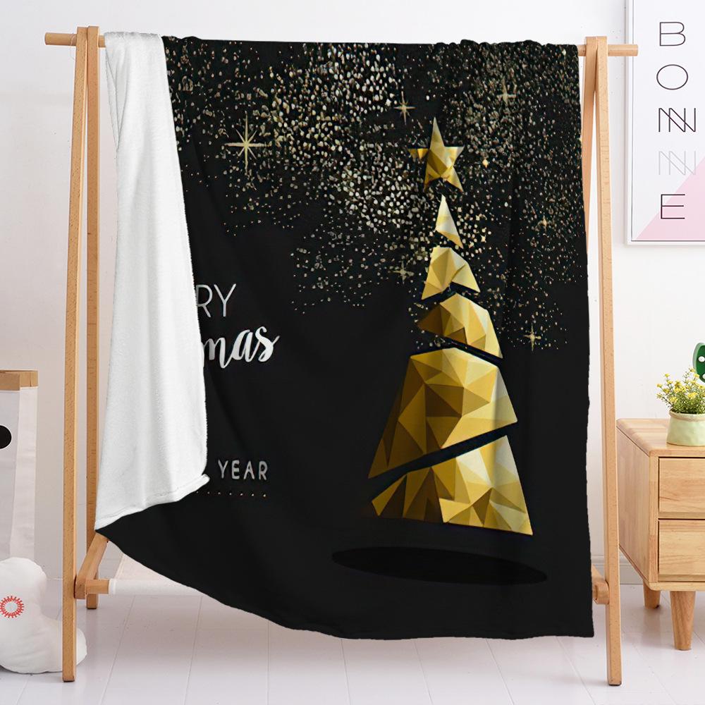 Flannel Blanket Christmas Day Blanket European And American Blanket Digital Printing Universal In All Seasons