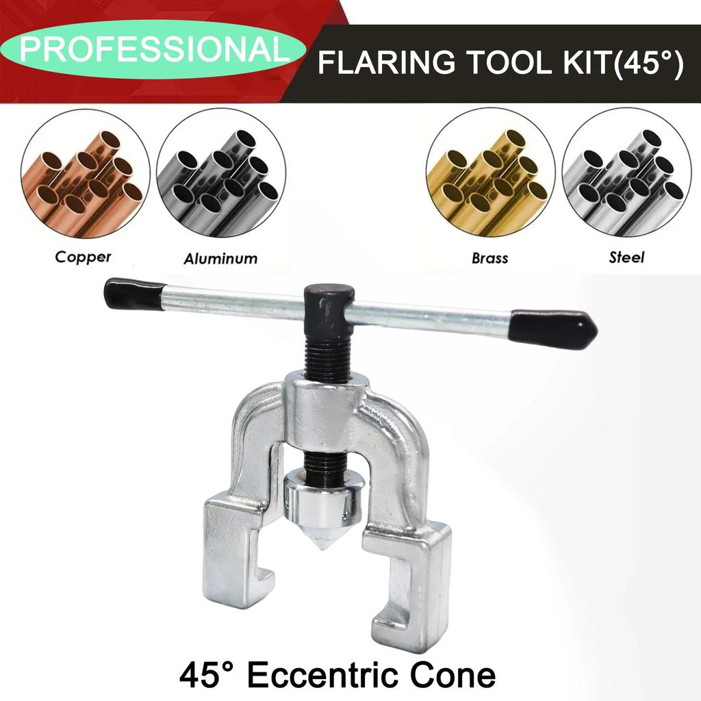 Copper Tube Expander 45 Degree Flaring Tool Kit of Copper Tube Expander Used for Reaming Copper Tubes and Other Pipes
