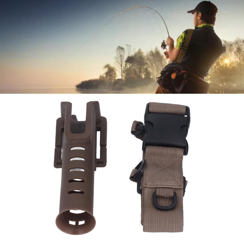 Fishing Rod Waist Holder   Lightweight Portable Fishing Pole Bracket Belt with Hooks for Outdoor
