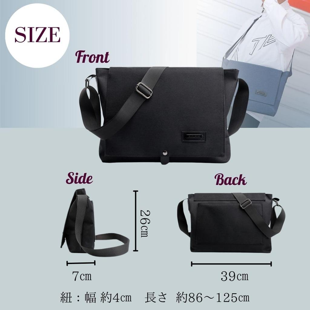 A4 Shoulder Large Crossbody Messenger Perfect for or Bag [SHARE ITEMS] Men's Bag, Capacity, Lightweight, Bag, Canvas, Commuting, School,