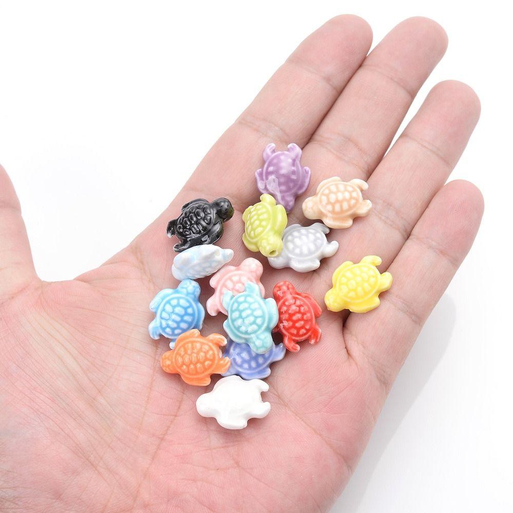 10pcs Handmade Craft Ceramic Spacer Loose Beads Ceramic Jewelry Making Material  Student