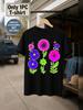 1pc Male Graphic T Shirt Colorful Floral Graphic Short Sleeve Crew Neck for Teenagers[solely 1pc T-SHIRT], for Teenager