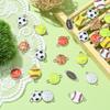 DanLingJewelry 40 Pieces 8 Various Style Ball Connectors Charms Enamel Basketball Football Volleyball Pendants Football Sports Pendants for Jewelry