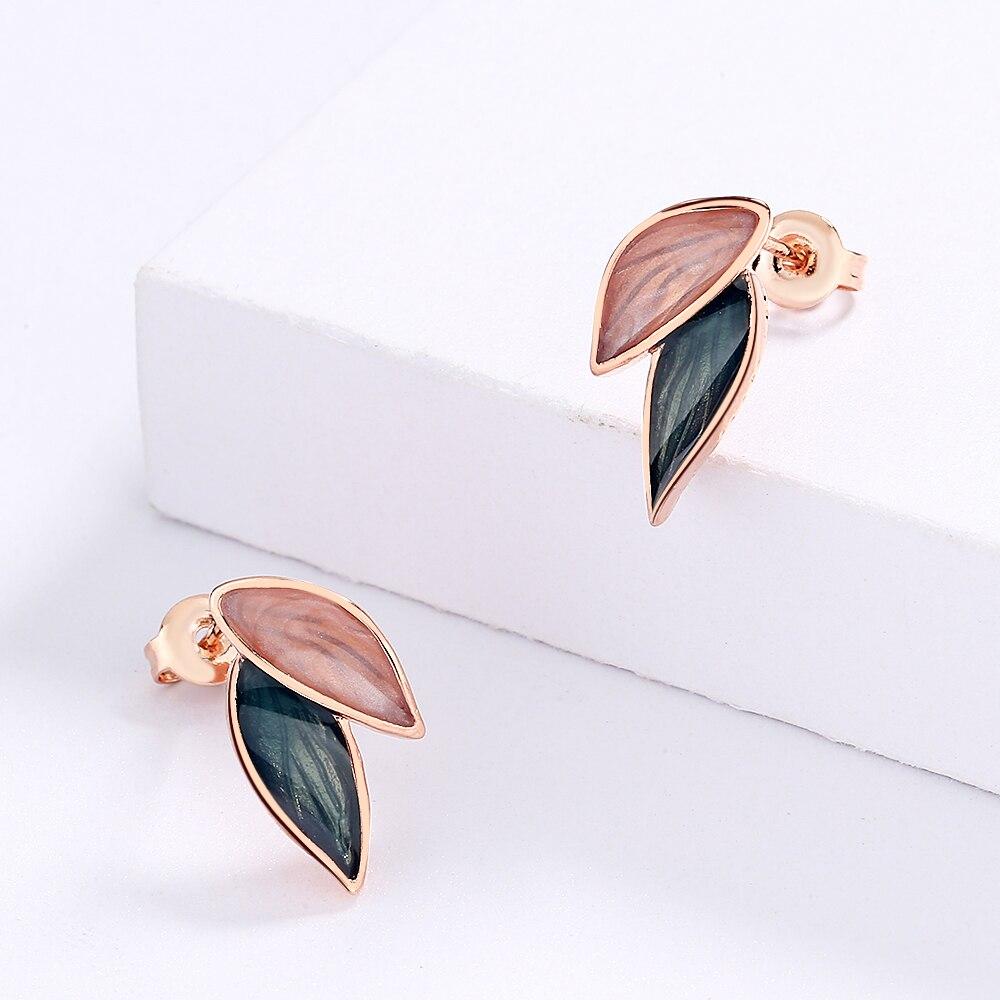 Exquisite Small Earrings for Women's Leaf Shape Earrings Fashion Leaf Earrings Handmade Enamel Jewelry Party Gifts Women Jewelry