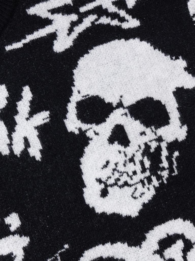 Andre Amerikanische Persönlichkeit Y2K Totenkopf Jacquard Pullover Pullover 2025 Retro Strickwaren
