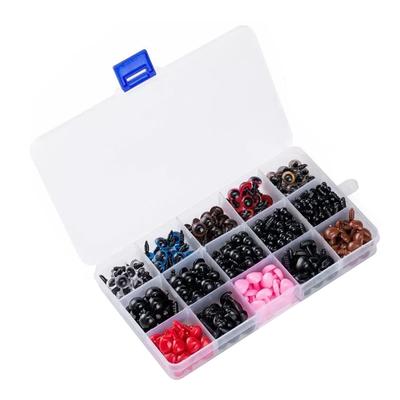 752Pcs Safety Eyes Noses Plastic Resin Assorted Sizes Colors Smoothing Doll Eyes Noses for Crochet Sewing Plush Toy
