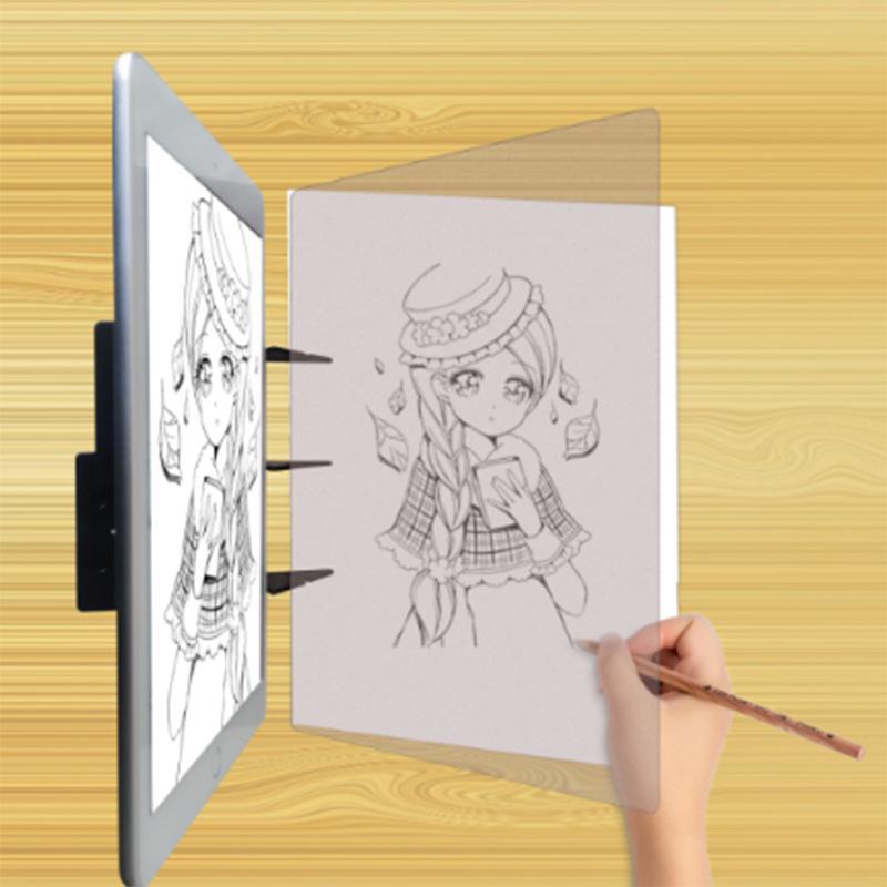 Universal Mobile Phone Tablet Sketch Drawing Board Stand with Projection for Copying Drawings.