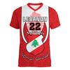 Lebanon Flag Men's T-shirts LB National Emblem Graphic Print Clothing Ropa Hombre Summer V Neck Oversized Short Sleeve Male Tops