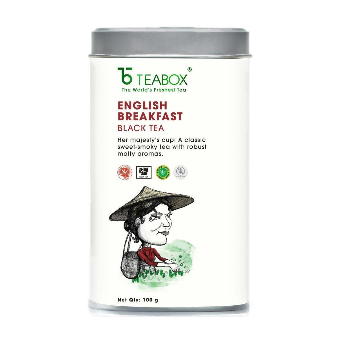 

Черный чай Английский завтрак (100 г), English Breakfast Black Tea, Teabox