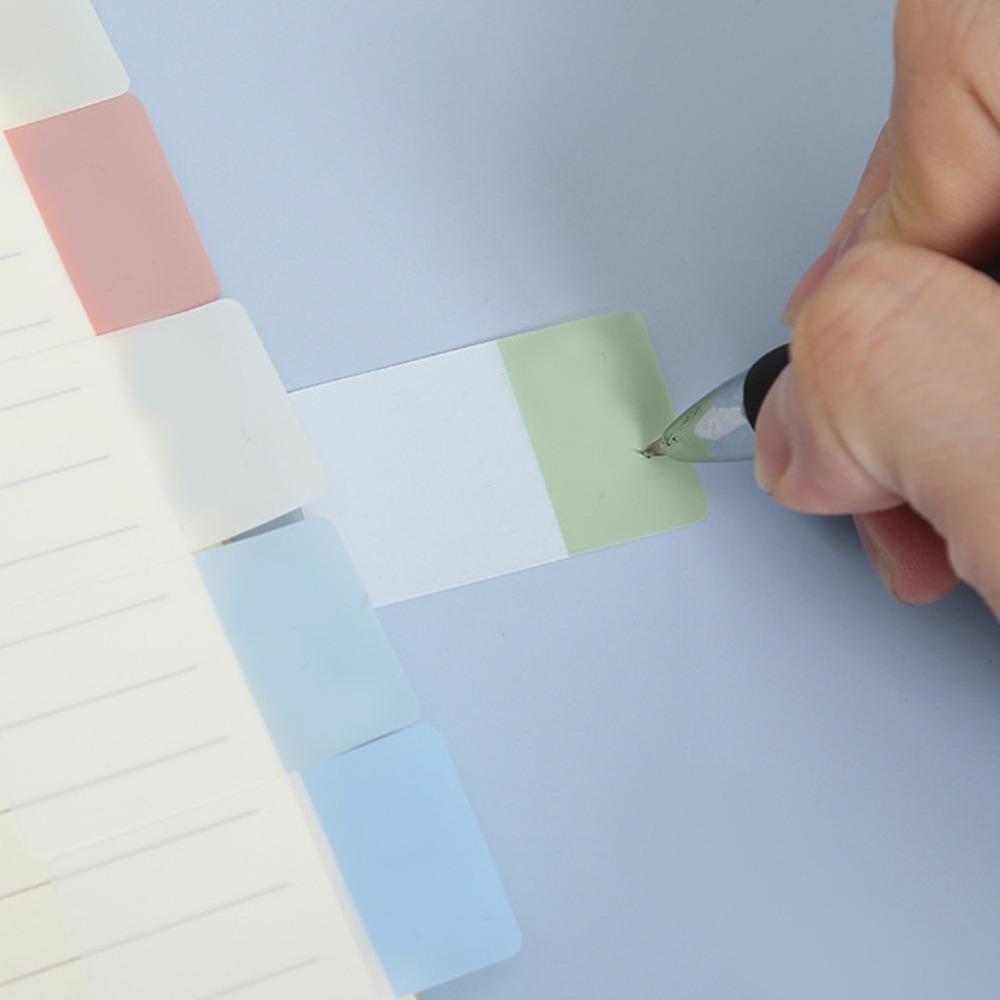 2set 6 Colors Transparent Sticky Notes Self-Adhesive PET Sticky Notes File Classification