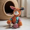 Plush Animal Dog Toy Squeaky Interactive Dog Chew Toy Stuffed Elephant Puppy Teething Toy for Medium Large Dogs