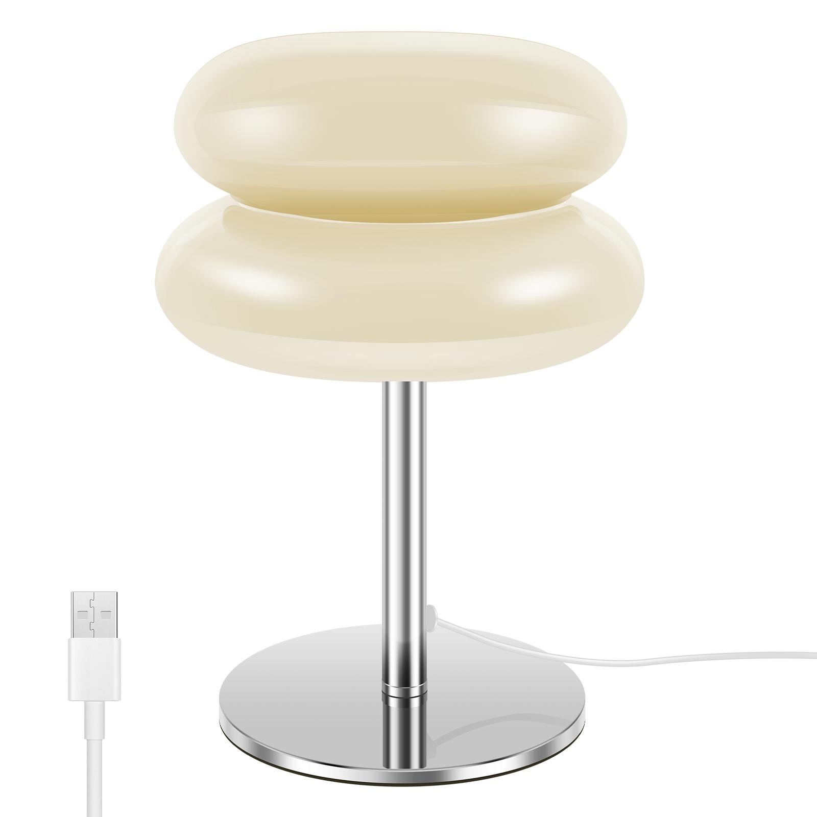 

1Pc Glass Table Lamp 3 Color Dimming Living Room Atmosphere Lamps Eye Protection Night Light for Girl Bedroom Bedside Decoration бежевый