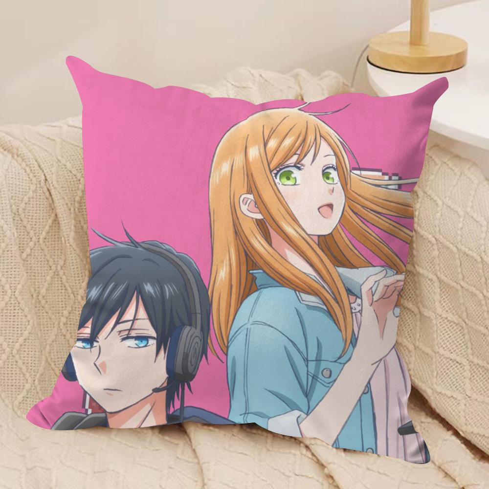 My Love Story with YamadaCushion Cover Soft Plush Fabric DoubleSided Printed Sofa Cushion Cover for All Seasons Home Decor Gift