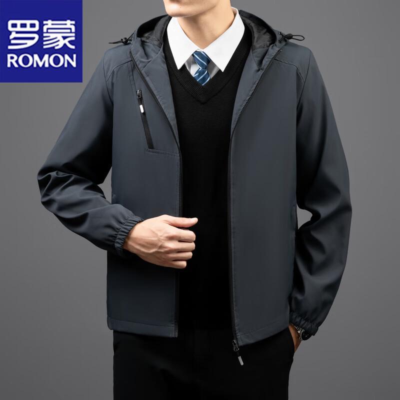 

Romon Men s Hooded Business Casual Jacket 5XL