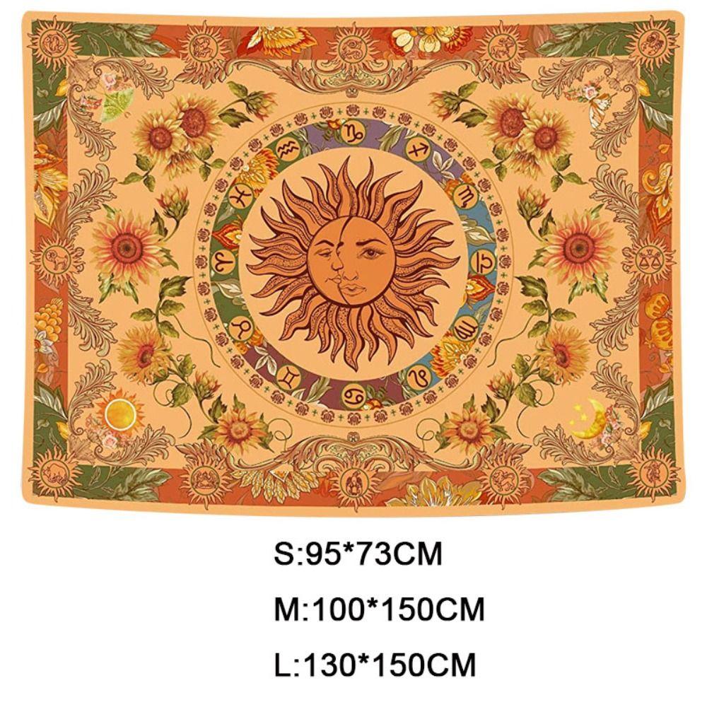 Sun and Moon Sun Tapestry Psychedelic Wall Rug Mysterious Wall Hanging Blanket  Home Decor