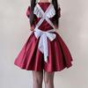 Red maid outfit Japanese Alice cute soft girl Lolita Lolita maid costume cafe dress