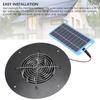 Solarbetriebener Abluftventilator Rund 5W Tragbarer Solarpanel-betriebener Ventilator Leise für Hühnerställe Gewächshäuser Schuppen Tierhäuser Blau