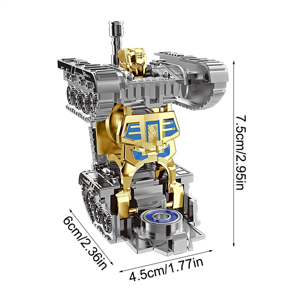 Fidget Gyro Mecha Tank Transforming Robot Puzzle Decompression Toy Deformation Action Figure Toys Kids Boys Girls Birthday Gifts