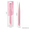 Multifunctional Double-Ended Nail Tool: Tweezers & Silicone Pressing Stick for Nail Art