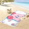 Kirby Print Beach Towel, Large Soft Quick Dry Towel for Beach Camping Swimming
