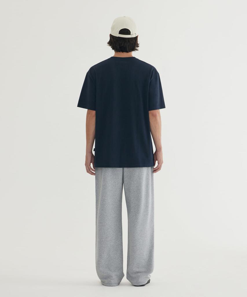 COVERNAT C Logo Wide Sweatpants Melange Gray