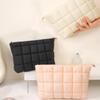 Puffy Quilted Padded Makeup Bag Storage Bag Cosmetic Bag Elegant Cotton Clutch Bag  Beauty Case
