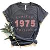 1970 až 1979 Limitovaná edice Unisex tričko Vintage 1975 Narozeninové tričko 1970 až 1979 Narozeni v tričku Top Dámské trička k 50. narozeninám