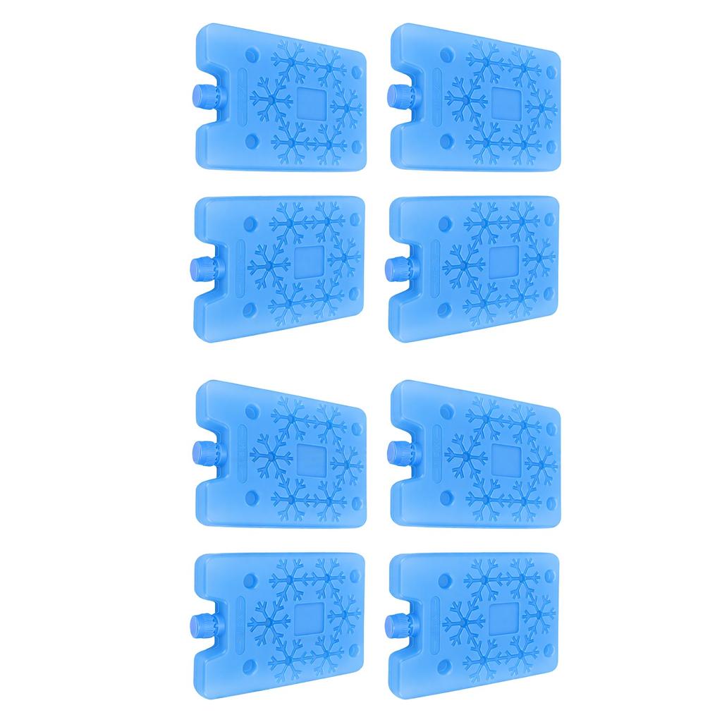 8PCS Reusable Ice Packs Leakproof PE Plastic Freezer Packs Multifunctional for Lunch Box Cooler Bag Cooling Fan