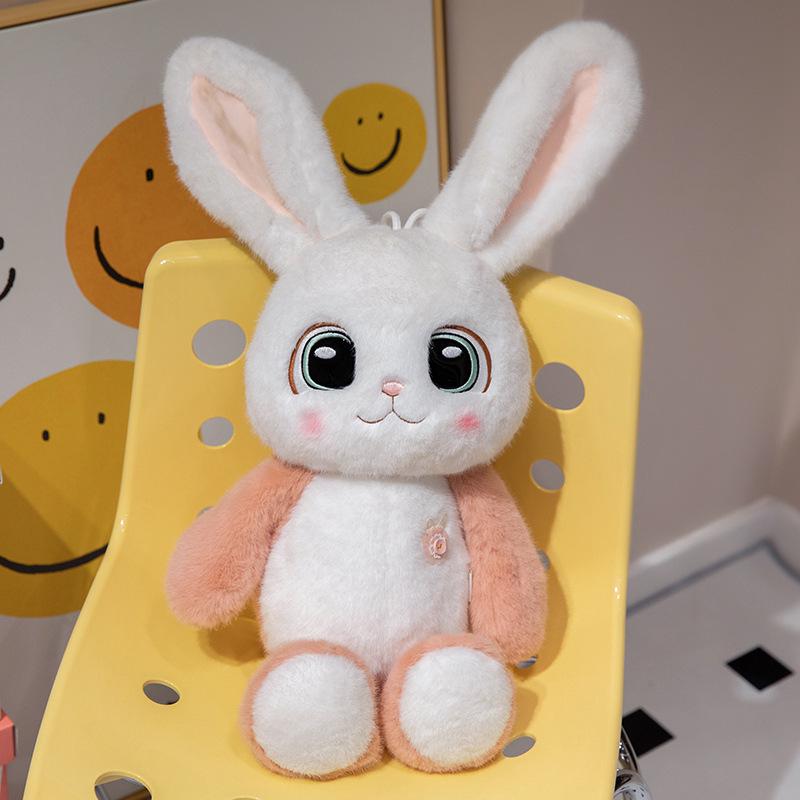 Cute Long-Eared Rabbit Plush Toy - Cartoon Big-Eyed Doll for Kids' Companionship and Gifts