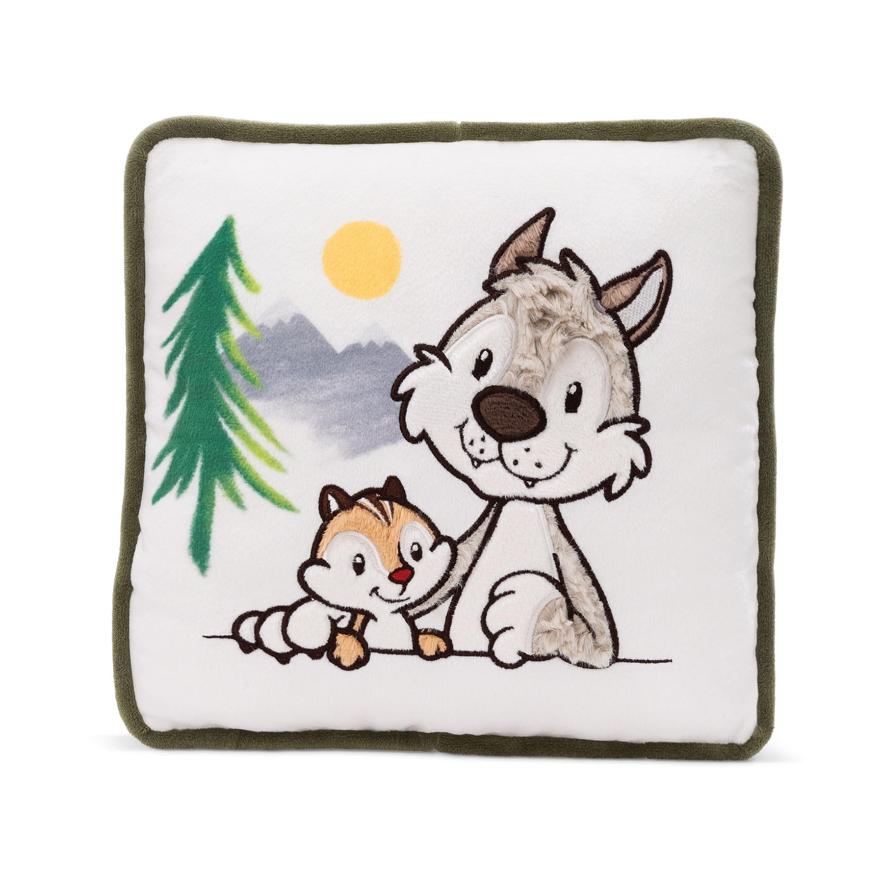 

[NICI]FF2024 Подушка Волк и Бурундук 25х25см Многоцветный