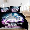 3-teiliges Magischer Wolf Aufdruck Bettwäsche-Set, Weiche und Bequeme Bettbezüge für Schlafzimmer, Gästezimmer (1 Bettbezug + 2 Kissenbezüge, Kissenkerne Nein