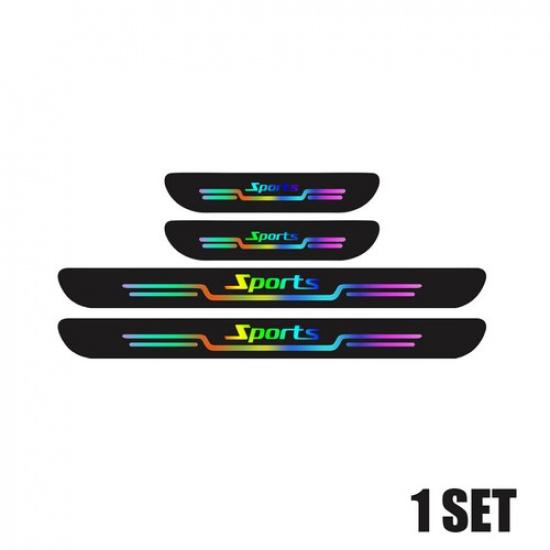 5pcs Car Door Sill Scuff Plate Cover Bumper Trunk Protector Anti Scratch Sticker