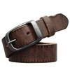 First Layer Pure Cowhide Needle Buckle Belt for Men, Retro Versatile Denim Belt for Men, Simple and Casual Leather Belt for Men