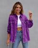New 2023 Women's Autumn/Winter Denim Cardigan - Solid Color, Single-Breasted Turn-Down Collar Shirt Jacket