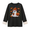 Women's Halloween -Lined Long Sleeve Round Neck Print Casual Winter Top