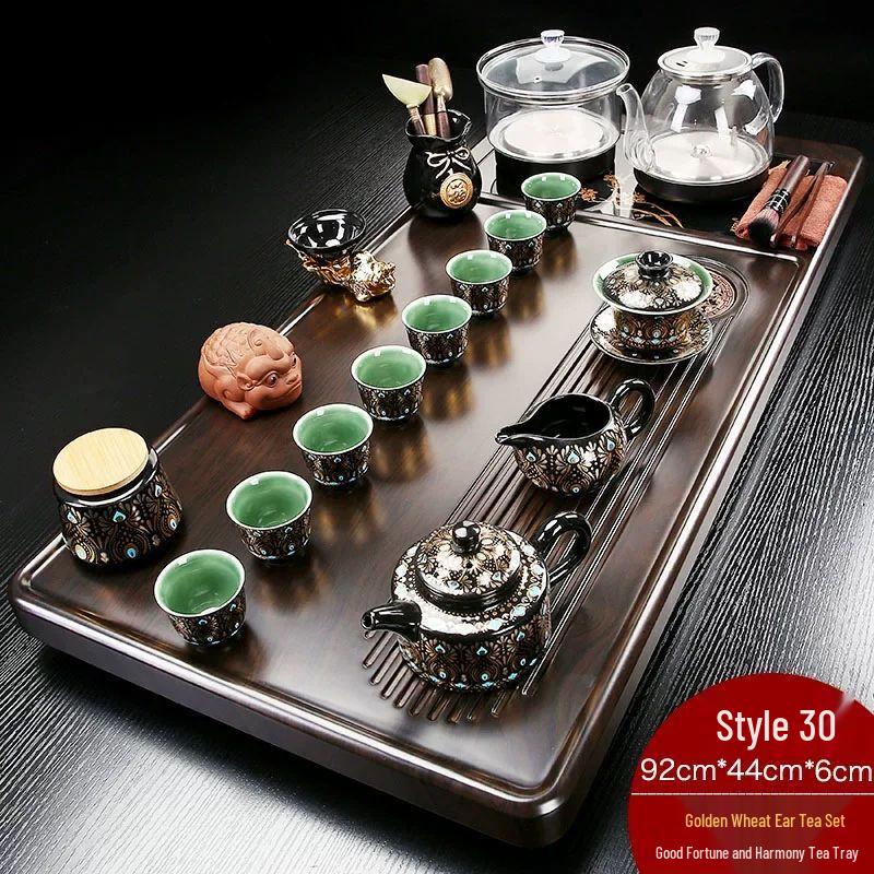 

Jiakangming Automatic Solid Wood Gongfu Tea Tray with Integrated Water Pump