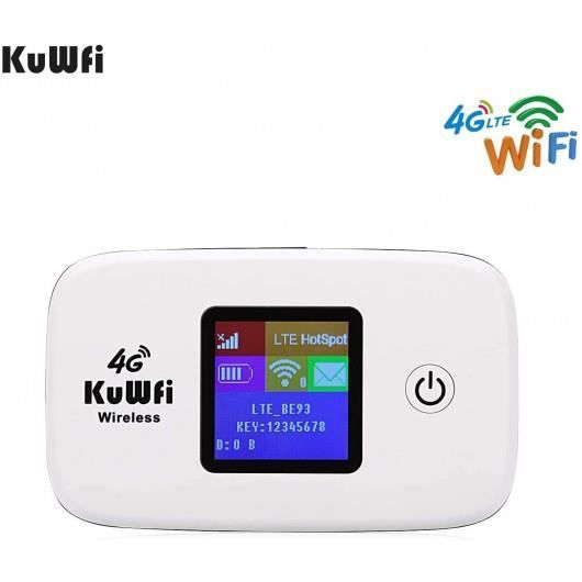 Routeur Wifi Mobile - KuWFi - L100 - Connexion 4G/3G - Batterie 2400 mAh - USB - 150 Mbps