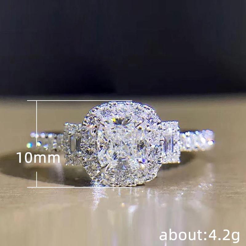 Recommended, Classic Women'S Micro-Set Zircon Wedding Ring, Hand Jewelry