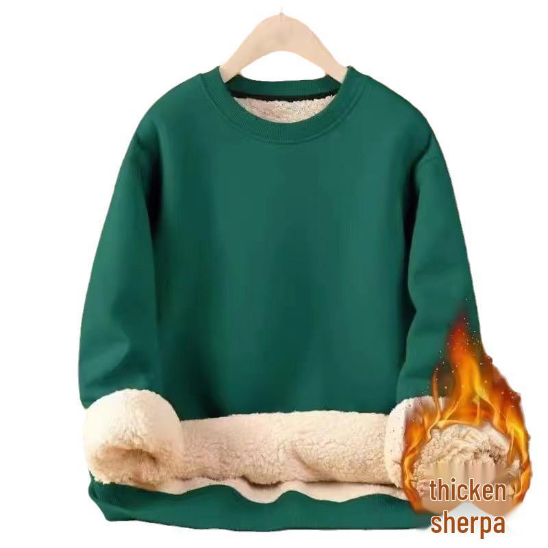 2024 Pánská teplá mikina z jehněčí vlny s kulatým výstřihem: Podzimní/zimní kolekce