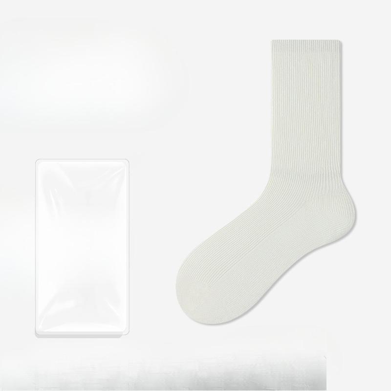 

Женские осенне-зимние носки-трубы из 100% хлопка, антибактериальные, бесшовные, с махровым плетением 1 pair белый