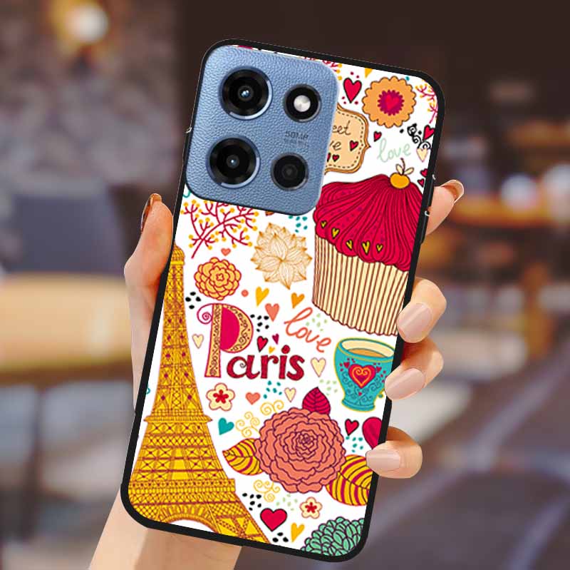 For Motorola G 5G 2025 Phone Case Bumper Soft TPU Silicone Back Cover 3D Flower Emboss Shell For Motorola Moto G 5G Fundas Coque