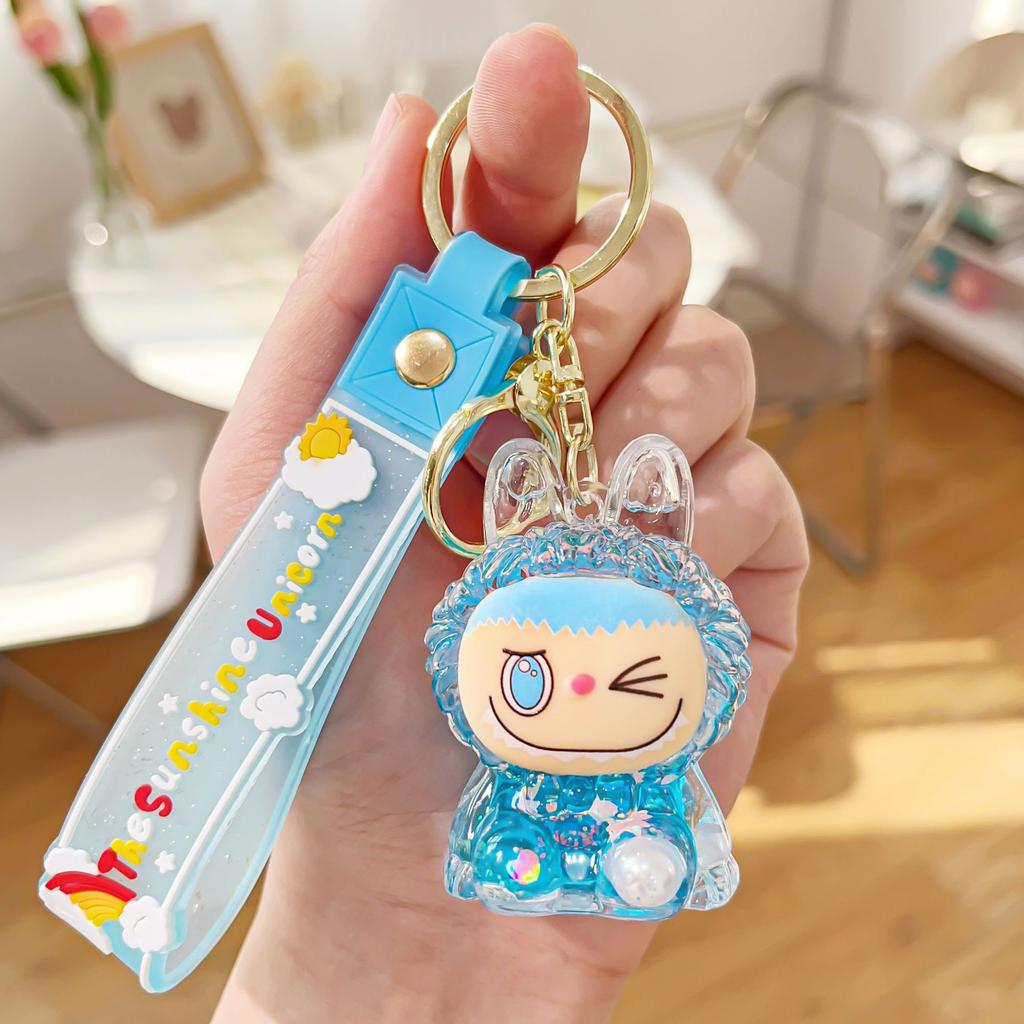 Acrylic Quicksand Oil Mini Keychain Bag Small Pendant Key Chain