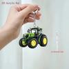 Acrylic Tractor Keychain 2D Flat Car Key Ring Fun Bag Charm  For Kids Adults Souvenir Keepsake