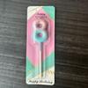 Galaxy Gradient Birthday Candle Ornament - Pink, Blue, Purple Cake Decoration