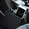 1PC Car Seat Gap Multifunctional Storage Box Driver Side Seat Gap Organizer Phone Holder Box Black Car Decor Accessories Interior