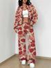 1116 New Popular Autumn and Winter New European and American Women's Clothing Flower Printing Suit Women