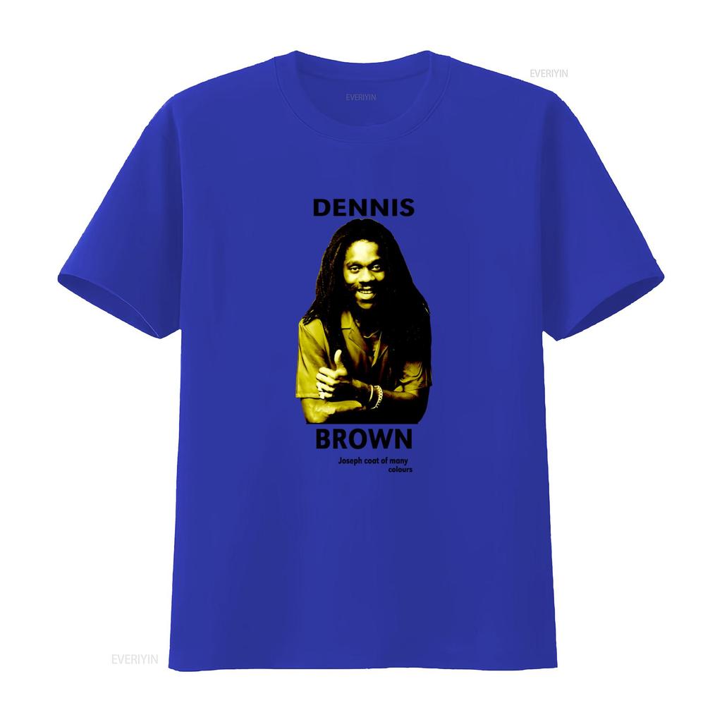 1980s Dennis Brown Josephs Coat of Many Colours Album T shirt Retro Music Fan vintage Washed Casual graphic Versatile Unisex